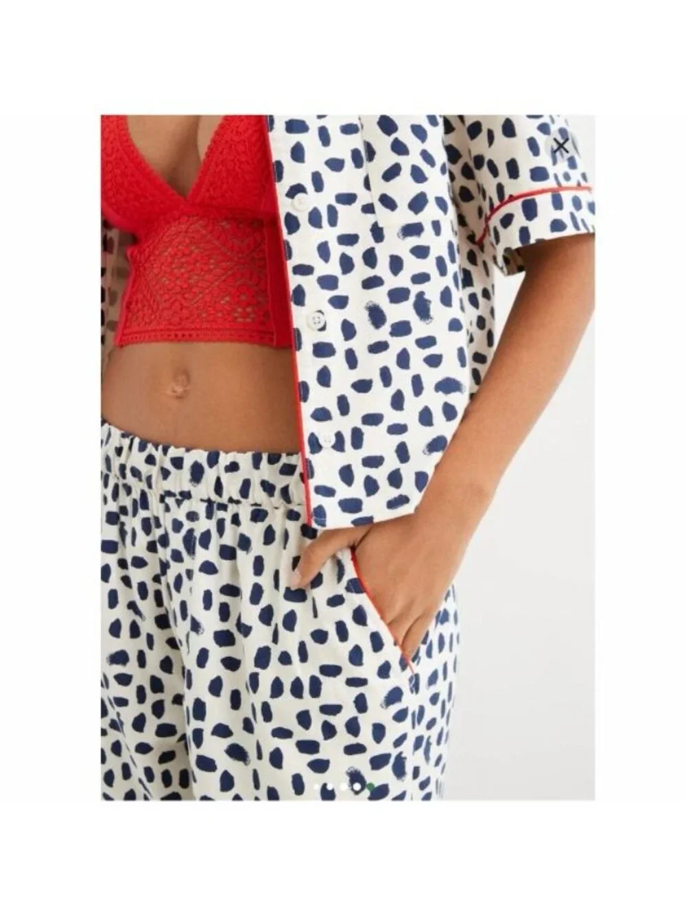 Aerie Flannel Skater Pajama Pants Toasted Coconut Print Size Small
